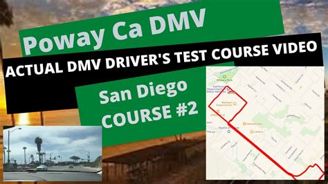 Just remember all the rules and you will do good on your test. . Poway dmv driving test route